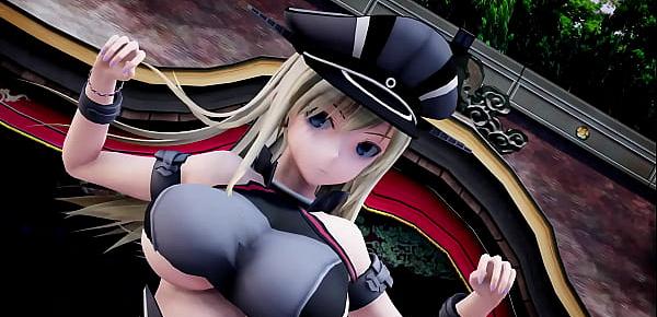  Kancolle MMD bismarck glaf Eleven rave girl